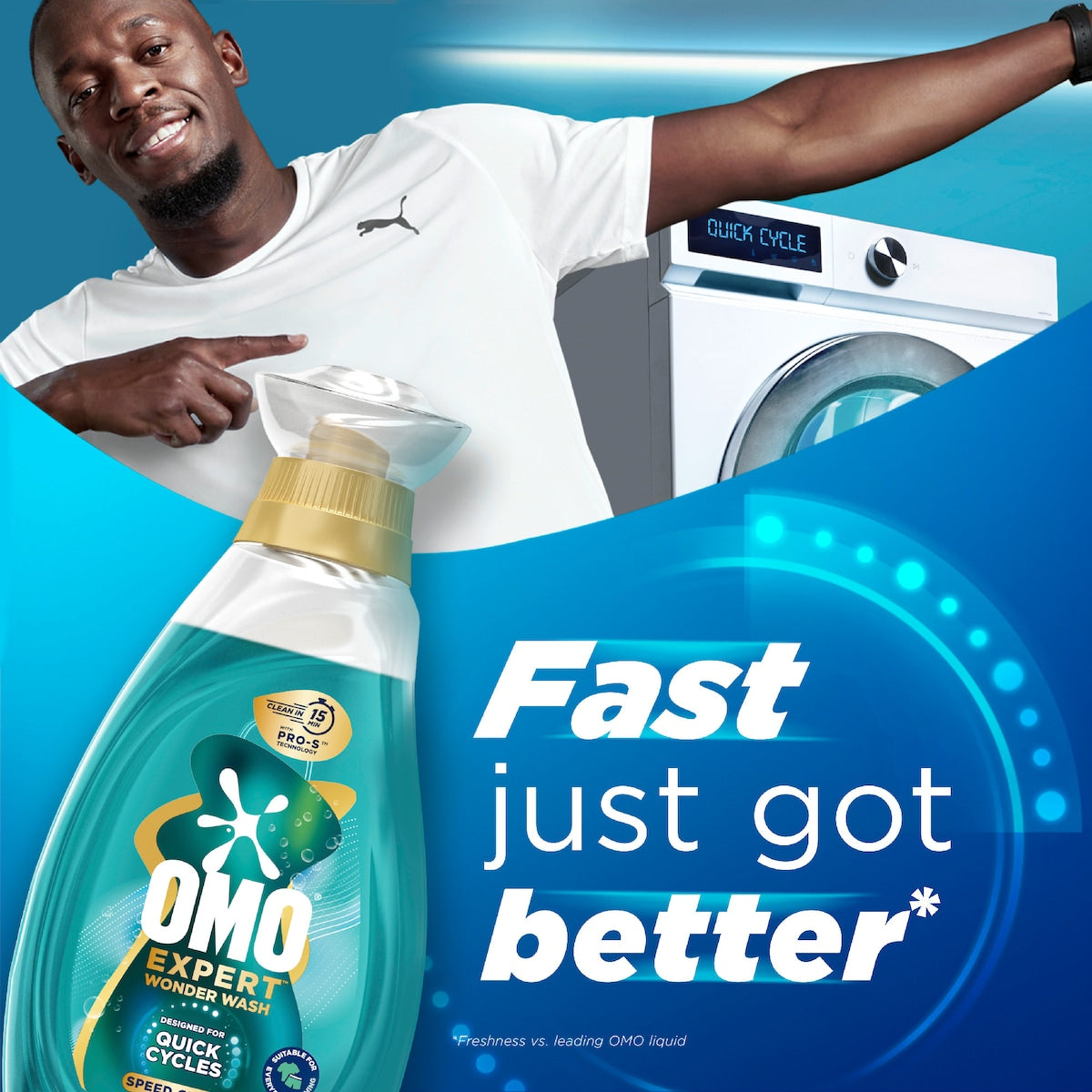 Omo Expert Wonder Wash Laundry Liquid Detergent Speed Clean 1.18l