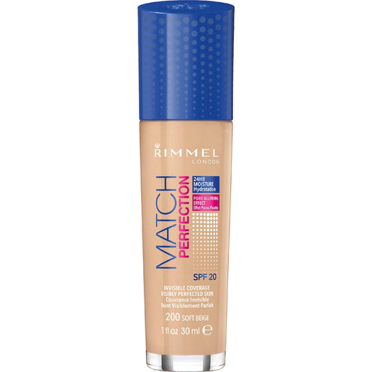 Rimmel London Match Perfection Foundation Soft Beige 30ml
