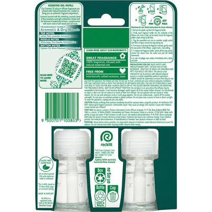 Air Wick 2x Essential Oil Eucalyptus & Cedarwood Plug In Refill 19ml X 2 Pack