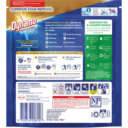 Dynamo Professional Laundry Capsules 7 In 1 Action 48 Pack