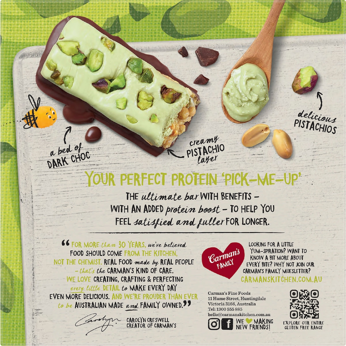 Carmans Protein Pistachio Delight Bars 5 Pack