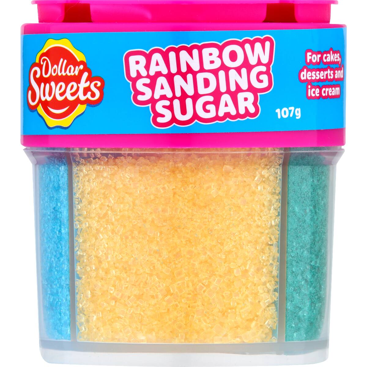 Dollar Sweets Rainbow Sanding Sugar 107g