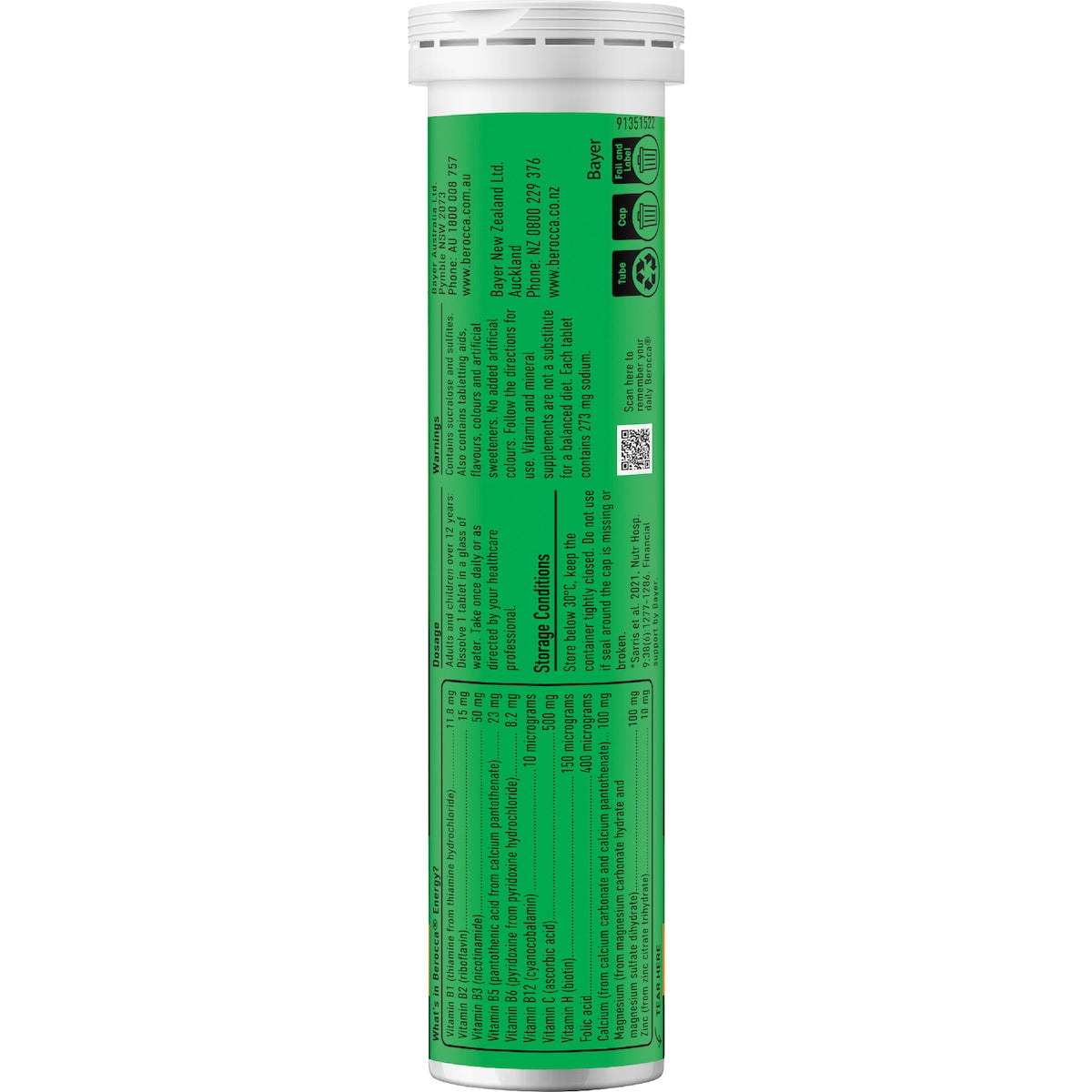 Berocca Orange Energy Effervescent Tablets 75 Pack