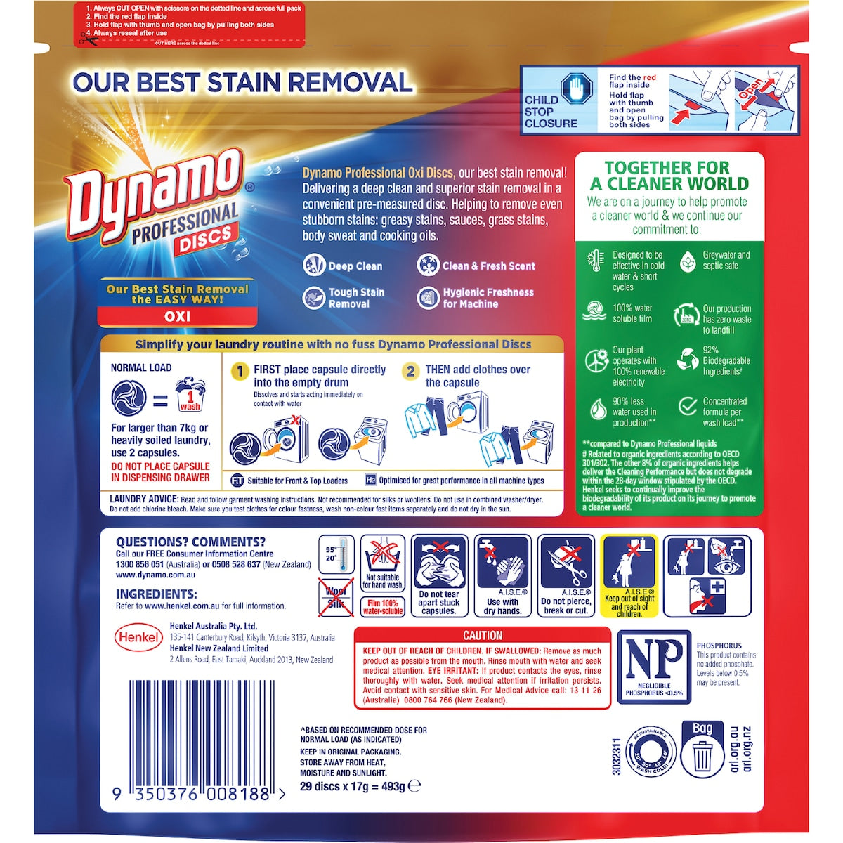 Dynamo Professional Laundry Capsules Oxi 29 Pack