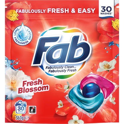 Fab Laundry Capsules Fresh Blossom 30 Pack