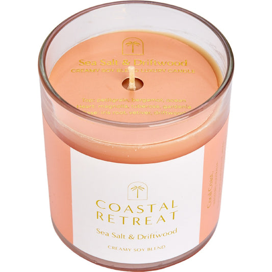 Coastal Retreat Soy Blend Luxury Candle Sea Salt & Driftwood 180g
