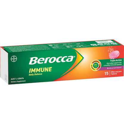 Berocca Immune Daily Defence Blackcurrant Flavour Tablets 15 Pack