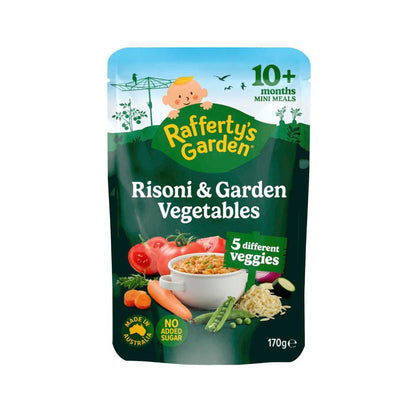 Rafferty's Garden Risoni Pasta & Garden Vegetables Baby Food Pouch Mini Meal 10+ Months - 170g
