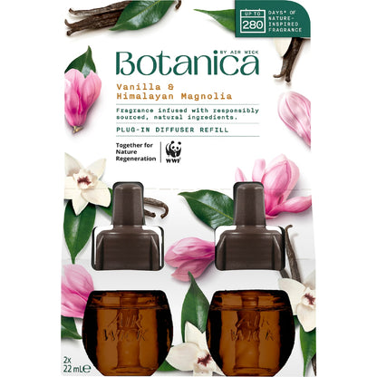 Botanica Vanilla & Himalayan Magnolia Plug In Diffuser Refill 22ml X 2 Pack