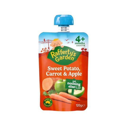 Rafferty's Garden Sweet Potato Carrot & Apple And Nothing Else Baby Food Puree P ... 120g