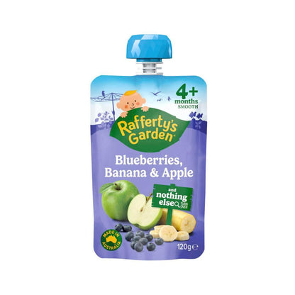Rafferty's Garden Blueberries Banana & Apple And Nothing Else Baby Food Puree P ... 120g