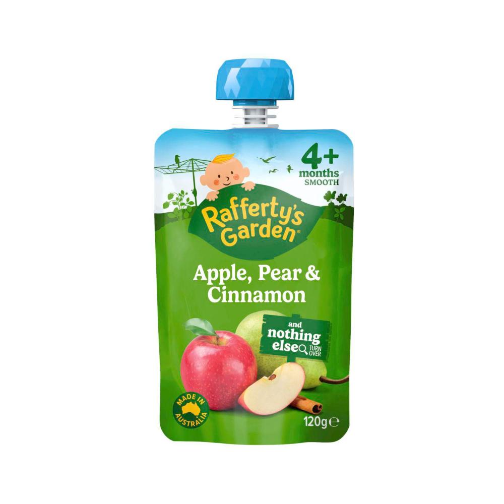 Rafferty's Garden Apple Pear & Cinnamon and Nothing Else Baby Food Puree Pouch 4+ Months - 120g