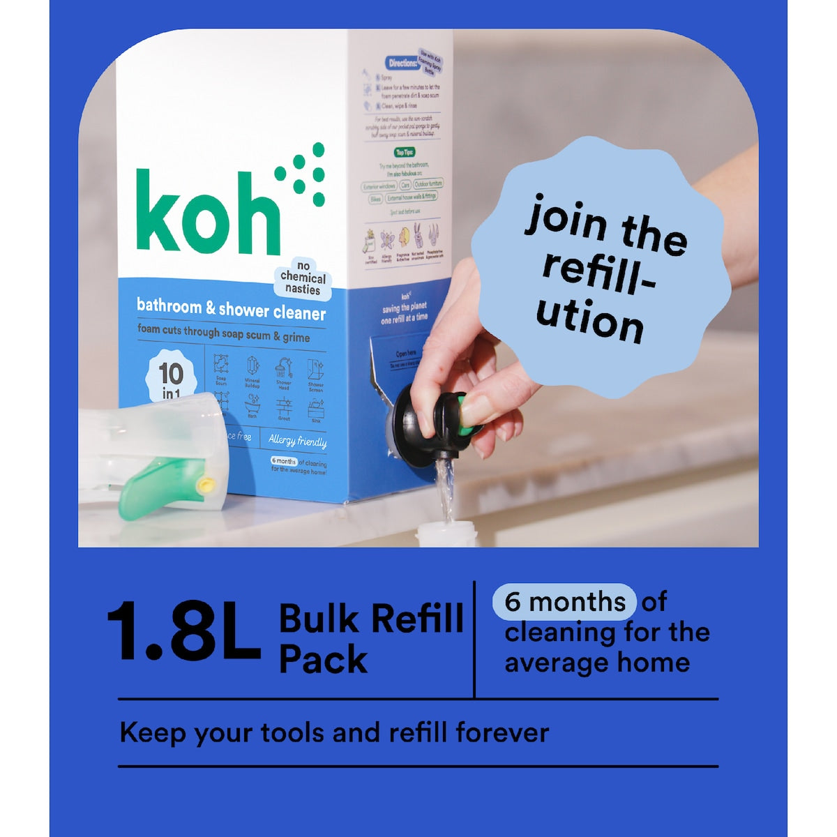 Koh Bathroom & Shower Cleaner Refill 1.8l