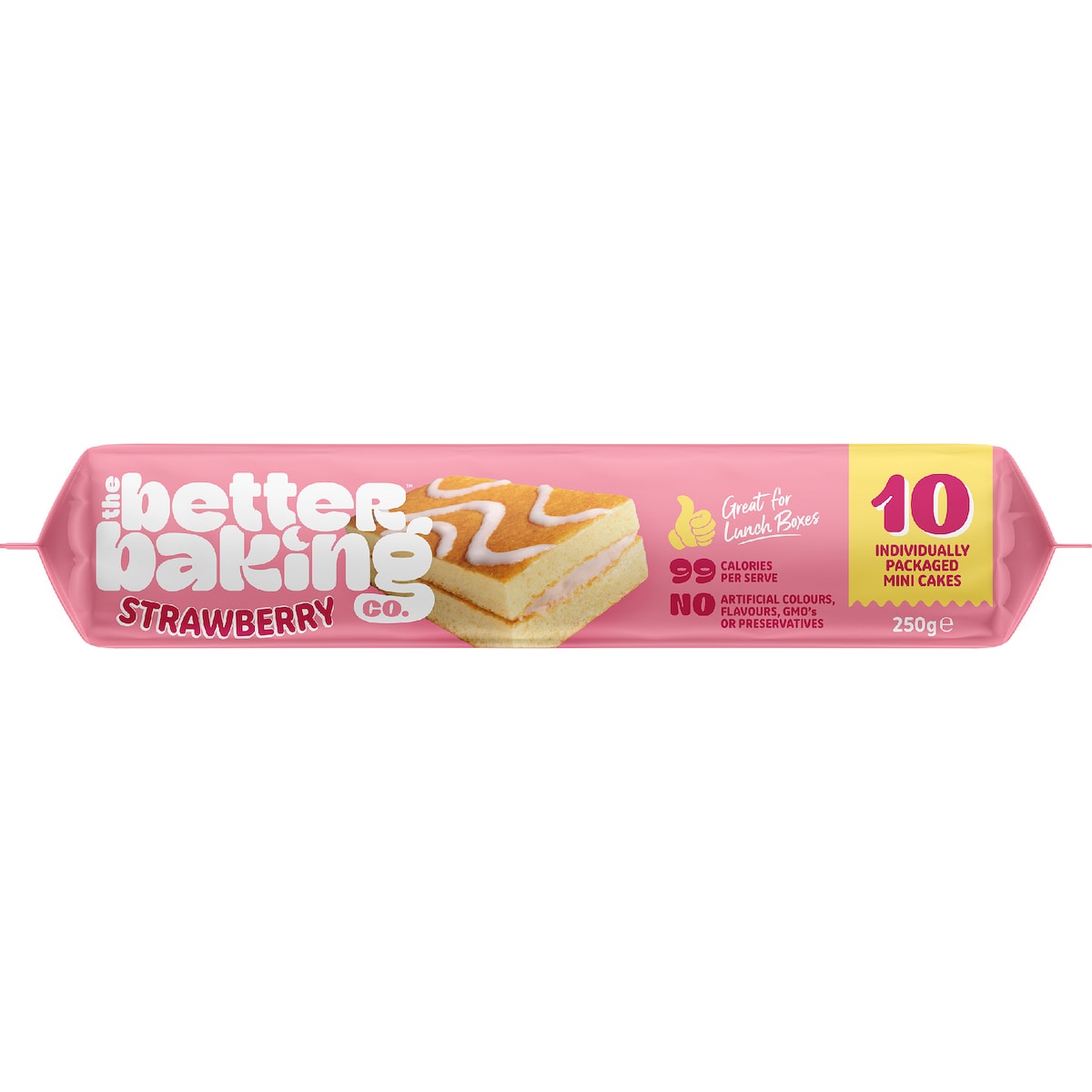 The Better Baking Co. Mini Cakes Strawberry 10 Pack