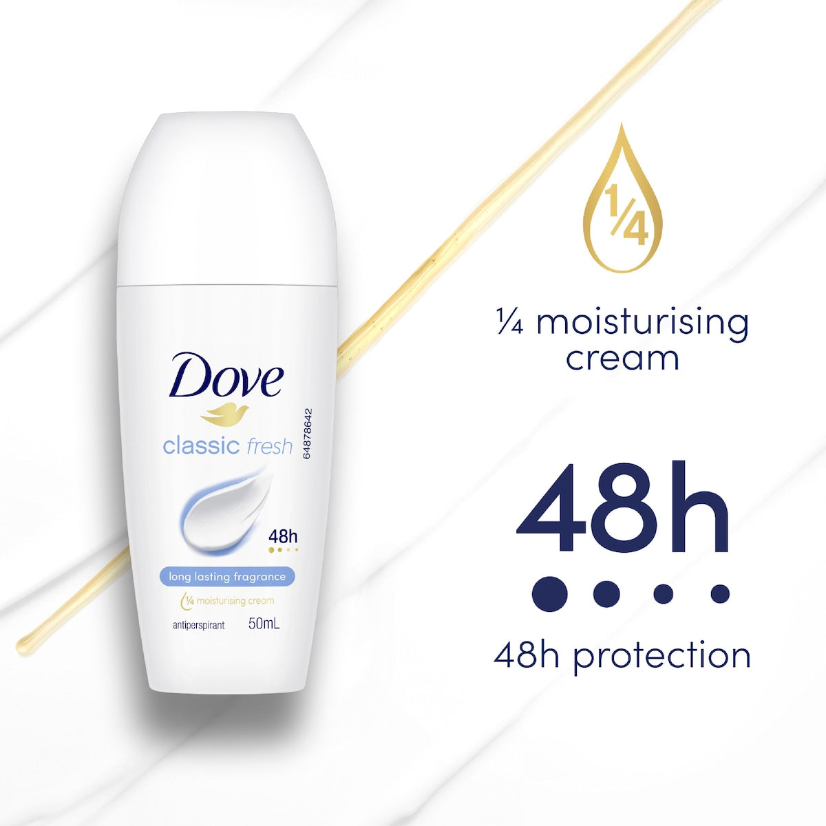 Dove Women 48hr Deodorant Roll On Classic 50ml