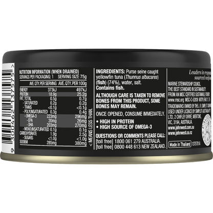 John West Yellowfin Tuna In Springwater 90g