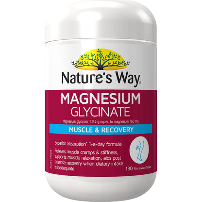 Natures Way Magnesium Glycinate Tablets 130 Pack