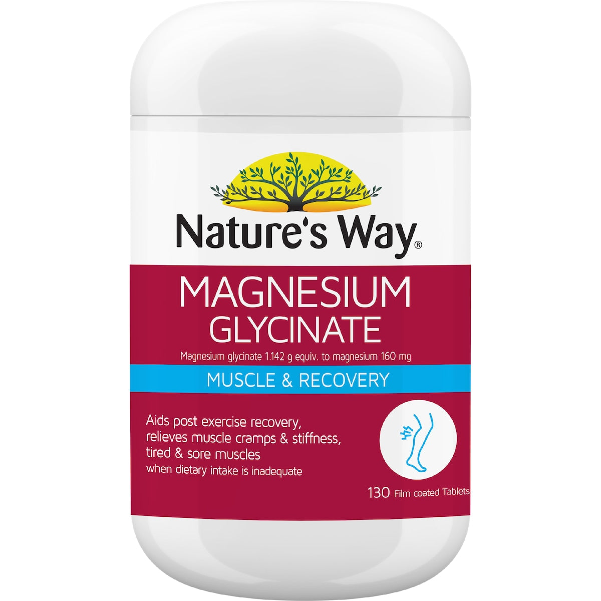 Natures Way Magnesium Glycinate Tablets 130 Pack