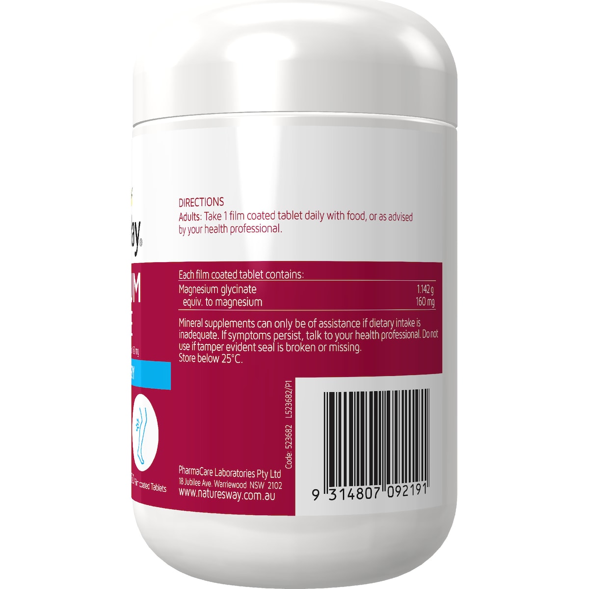 Natures Way Magnesium Glycinate Tablets 130 Pack