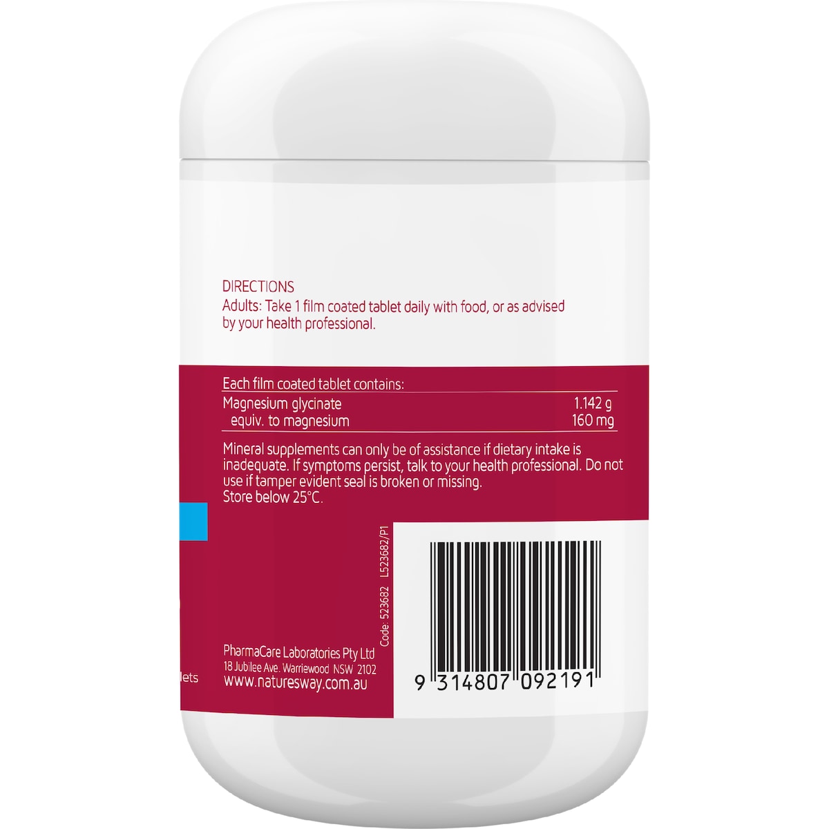 Natures Way Magnesium Glycinate Tablets 130 Pack
