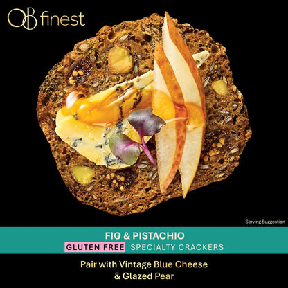 OB Finest Gluten Free Speciality Crackers Fig & Pistachio 130g