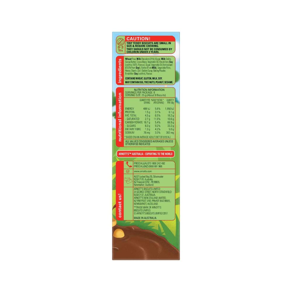 Arnott's Half Coat Tiny Teddy Biscuits - 200g