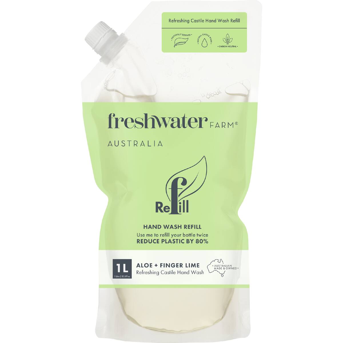Freshwater Farm Australia Hand Wash Refill Aloe & Finger Lime 1l