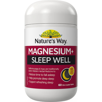 Natures Way Magnesium+ Sleep Well Tablets 60 Pack
