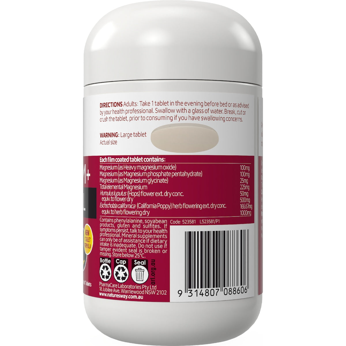 Natures Way Magnesium+ Sleep Well Tablets 60 Pack