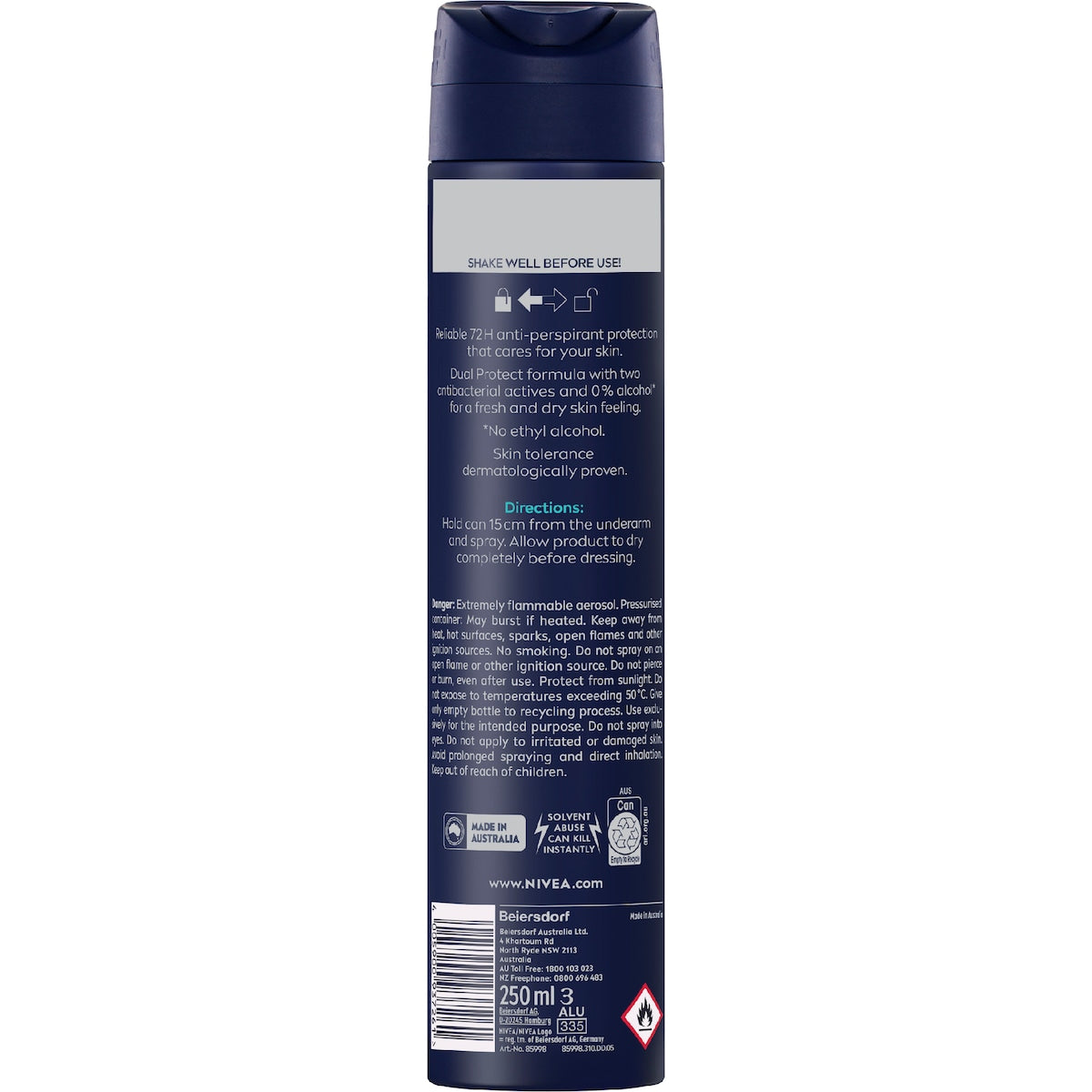 Nivea Men Intense Protection Fresh 72hr Antiperspirant Deodorant 250ml