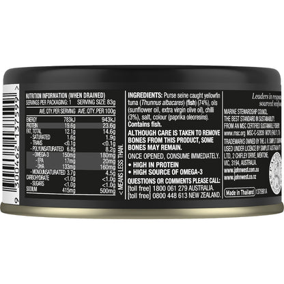 John West Yellowfin Tuna Chilli In Oil 90g