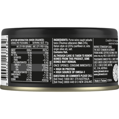 John West Yellowfin Tuna In Italian Style Oil 90g