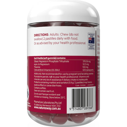 Natures Way Magnesium Gummies With L Theanine 60 Pack