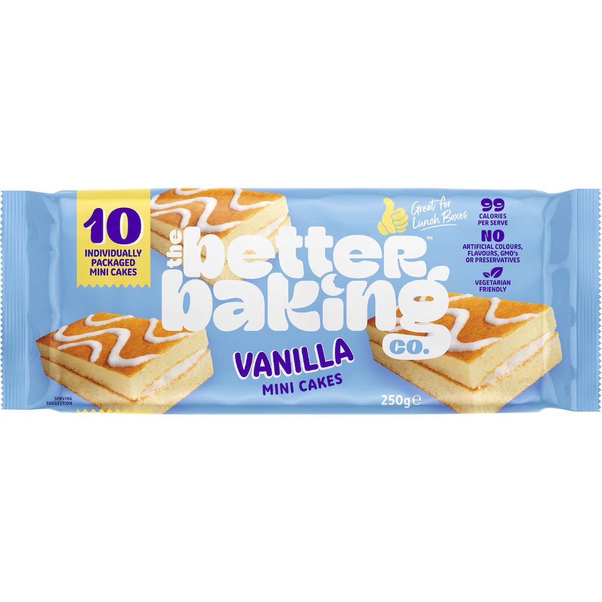 The Better Baking Co. Mini Cakes Vanilla 10 Pack