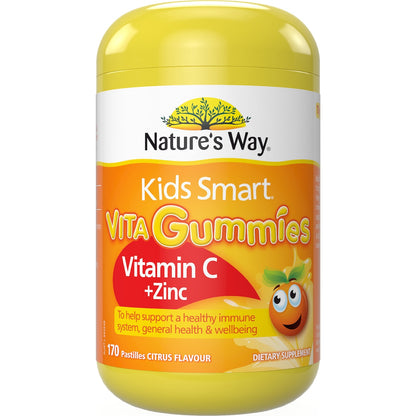 Natures Way Kids Smart Vita Gummies Vitamin C + Zinc 170 Pack