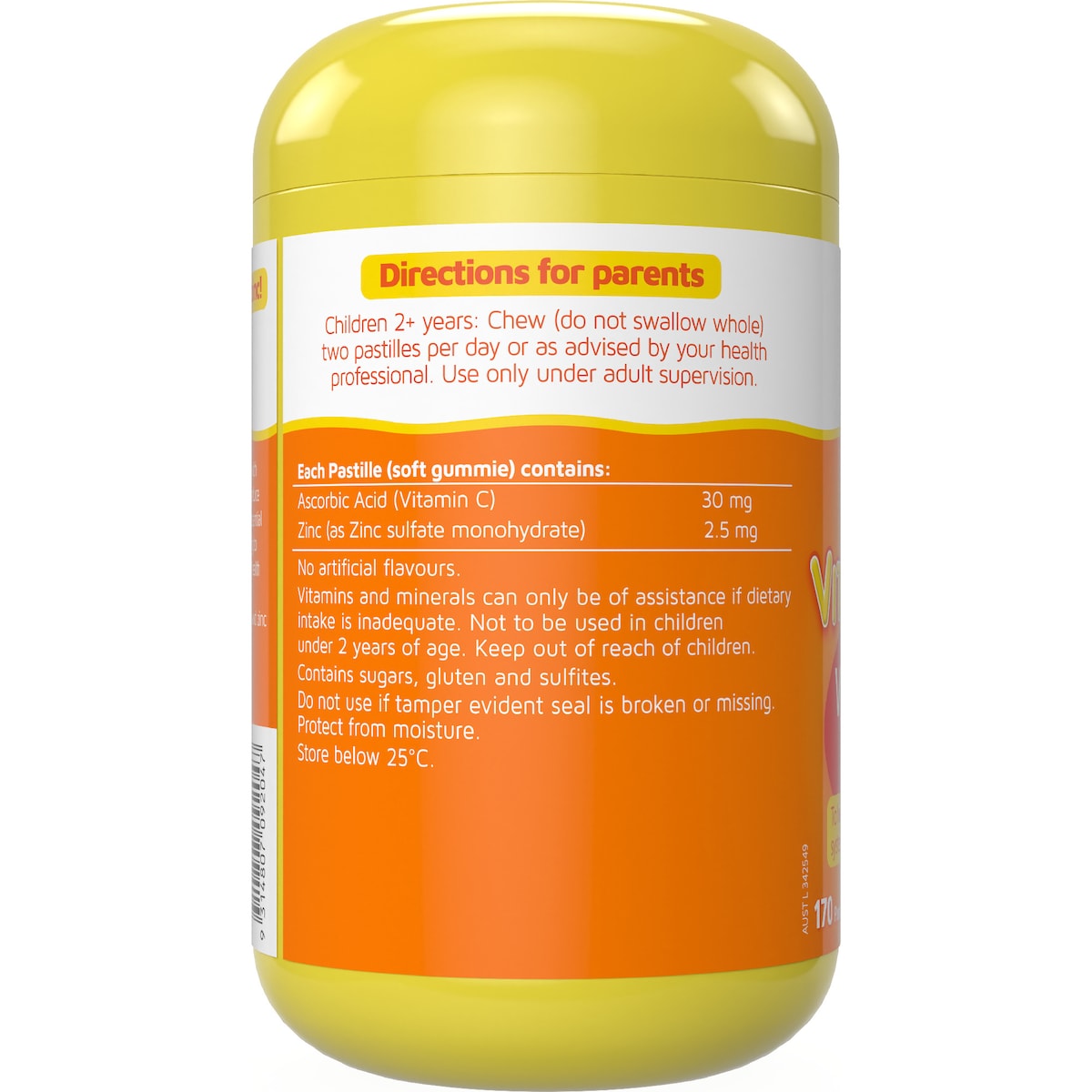 Natures Way Kids Smart Vita Gummies Vitamin C + Zinc 170 Pack