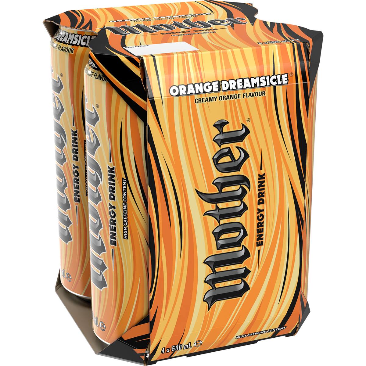 Mother Energy Drink Orange Dreamsicle 500ml X 4 Pack