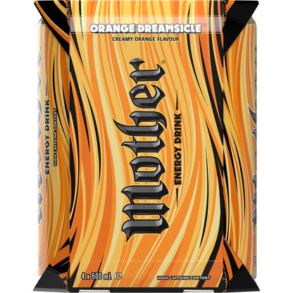 Mother Energy Drink Orange Dreamsicle 500ml X 4 Pack