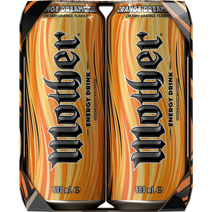 Mother Energy Drink Orange Dreamsicle 500ml X 4 Pack