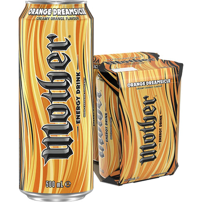 Mother Energy Drink Orange Dreamsicle 500ml X 4 Pack