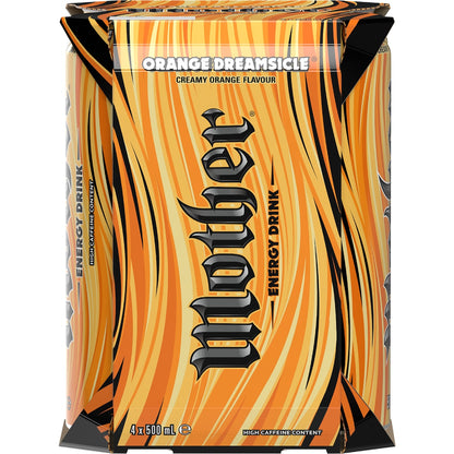 Mother Energy Drink Orange Dreamsicle 500ml X 4 Pack
