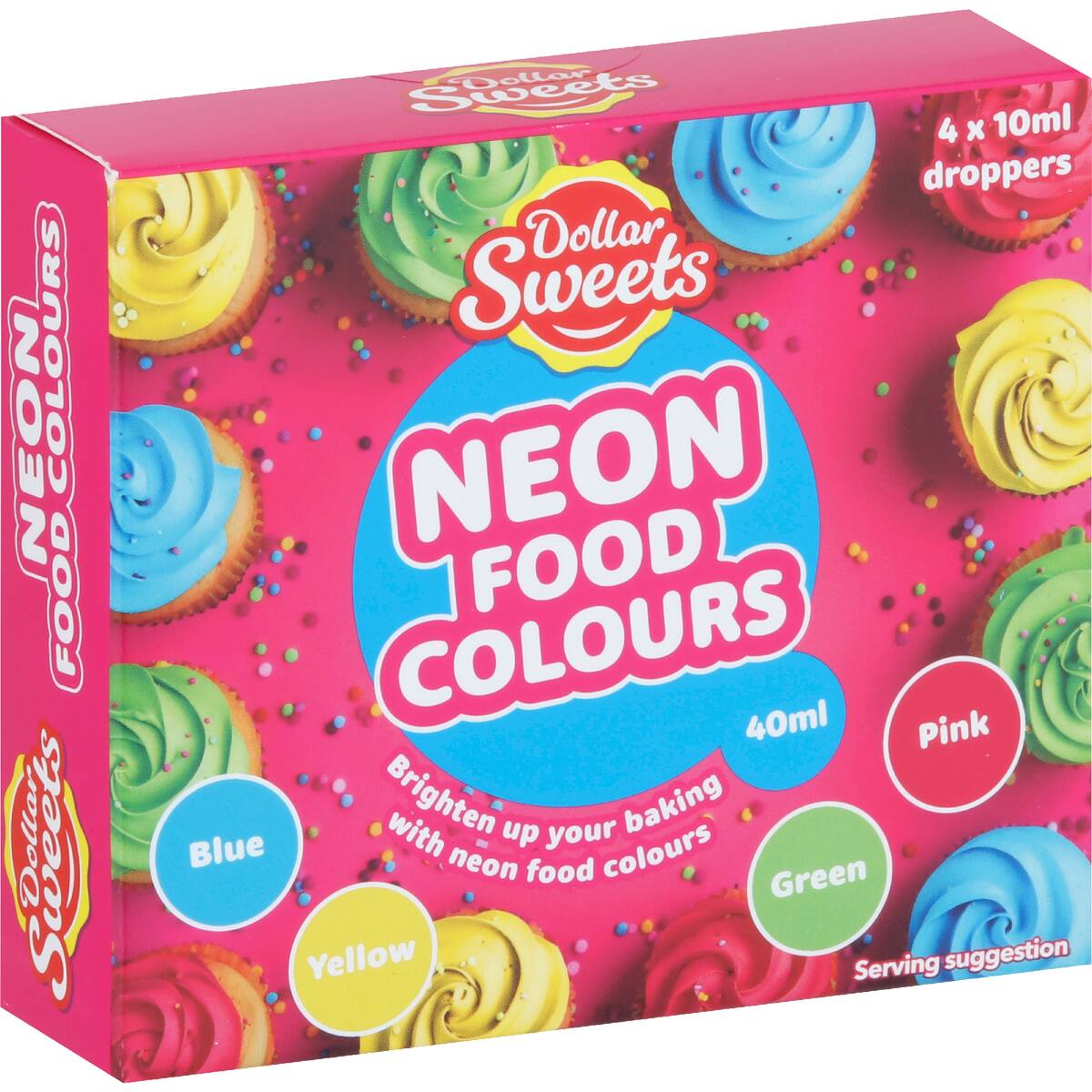 Dollar Sweets Neon Food Colours 4 Pack