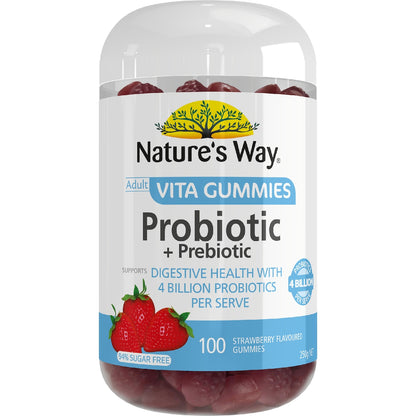 Natures Way Adult Vita Gummies Probiotic & Prebiotic 100 Pack