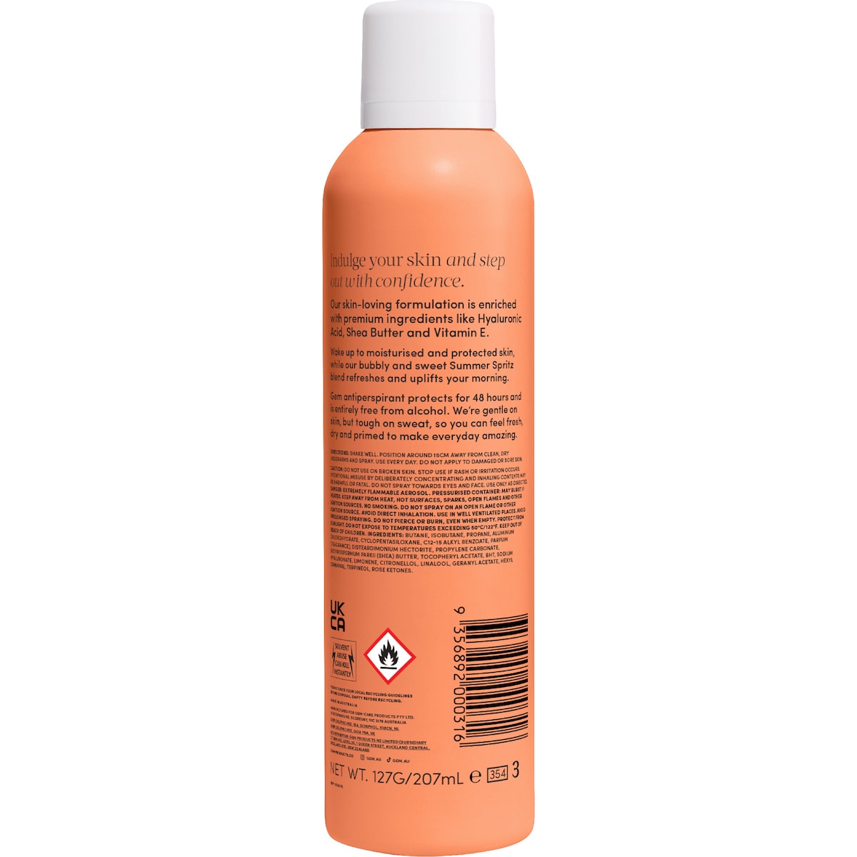 Gem Deodorant Antiperspirant Summer Spritz 207ml