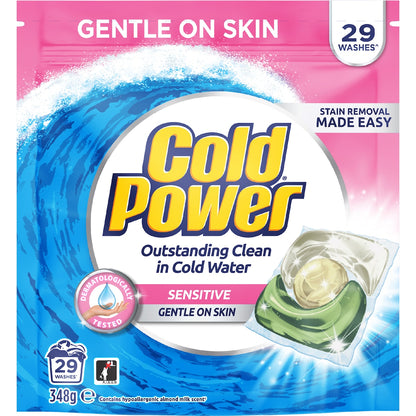 Cold Power Laundry Capsules Sensitive 29 Pack