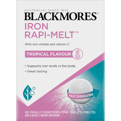 Blackmores Iron Rapi Melt Tablets 60 Pack
