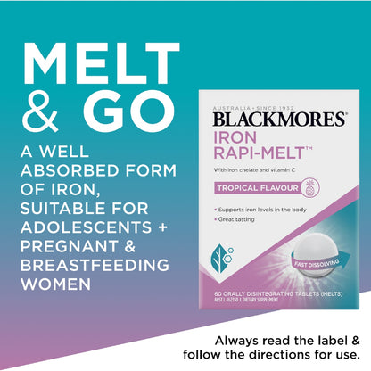 Blackmores Iron Rapi Melt Tablets 60 Pack