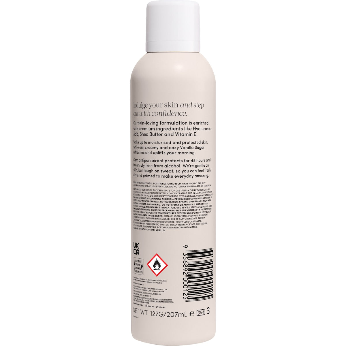 Gem Deodorant Antiperspirant Vanilla Sugar 207ml
