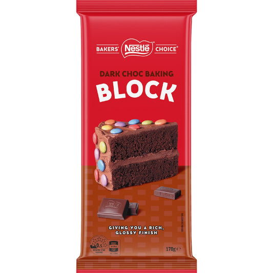 Nestle Bakers Choice Baking Block Dark Chocolate 170g