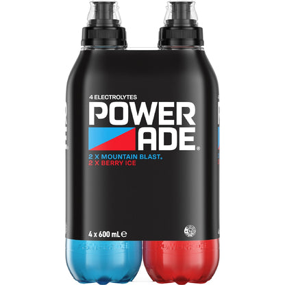 Powerade Sports Drink Mix 600ml X 4 Pack